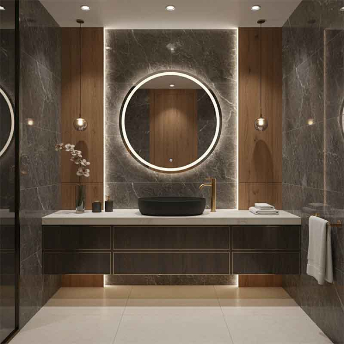 Lavoar pe blat Spectrum, Basta Black, oval, negru mat [2]