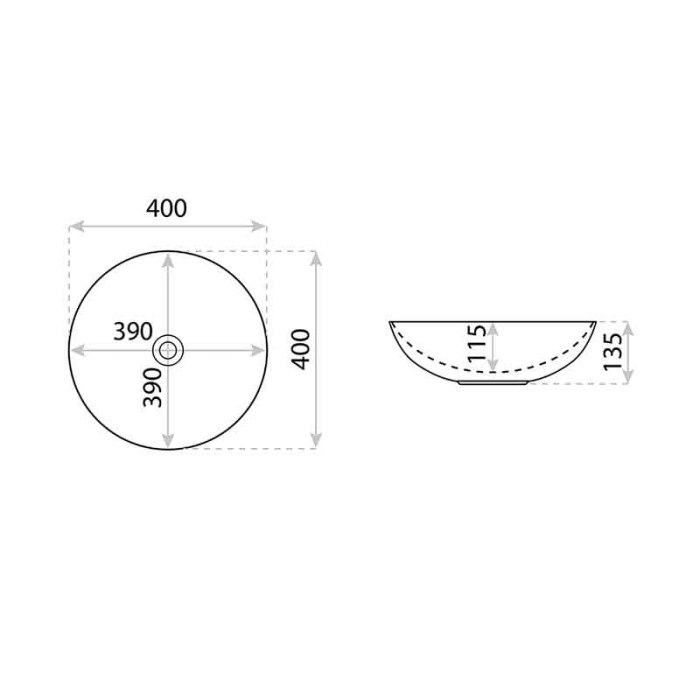 Lavoar pe blat Spectrum, Moana Black, oval, negru mat [4]
