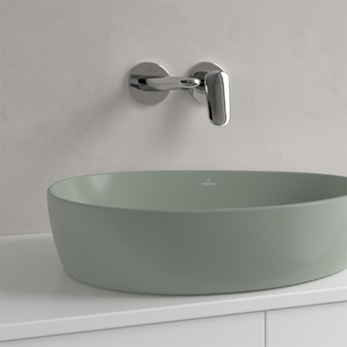 Lavoar pe blat, Villeroy & Boch, Antao 51 cm, oval, verde mat [3]