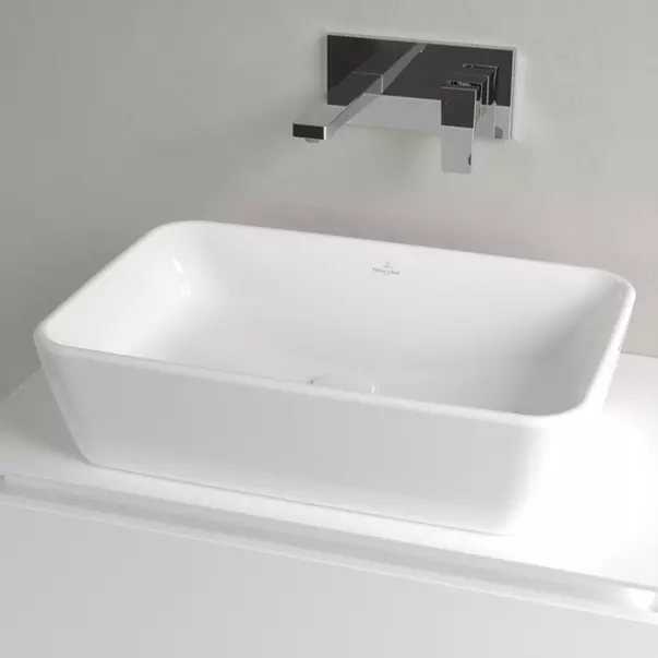 Lavoar pe blat Villeroy&Boch Architectura dreptunghiular finisaj alb lucios 60 cm [4]