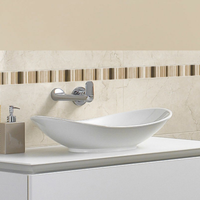 Lavoar pe blat Villeroy & Boch, My Nature, CeramicPlus, 81 cm, alb [7]