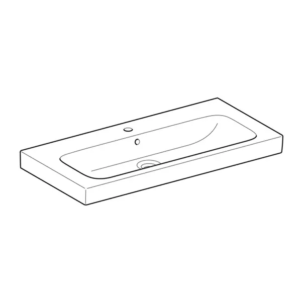 Lavoar pe mobilier Geberit Modo alb lucios 100 cm [8]