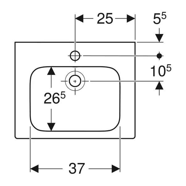 Lavoar pe mobilier Geberit Modo alb lucios 50 cm [7]
