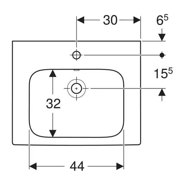 Lavoar pe mobilier Geberit Modo alb lucios 60 cm [8]