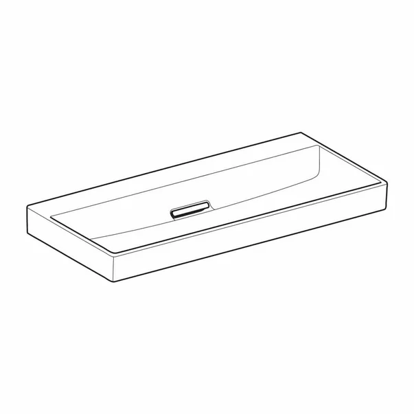 Lavoar pe mobilier Geberit One cu scurgere speciala 105 cm alb [6]