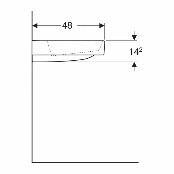 Lavoar pe mobilier Geberit One cu scurgere speciala 105 cm alb [5]