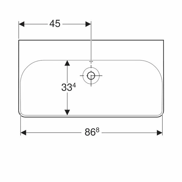 Lavoar pe mobilier Geberit Smyle Square 90 cm fara orificiu baterie [4]