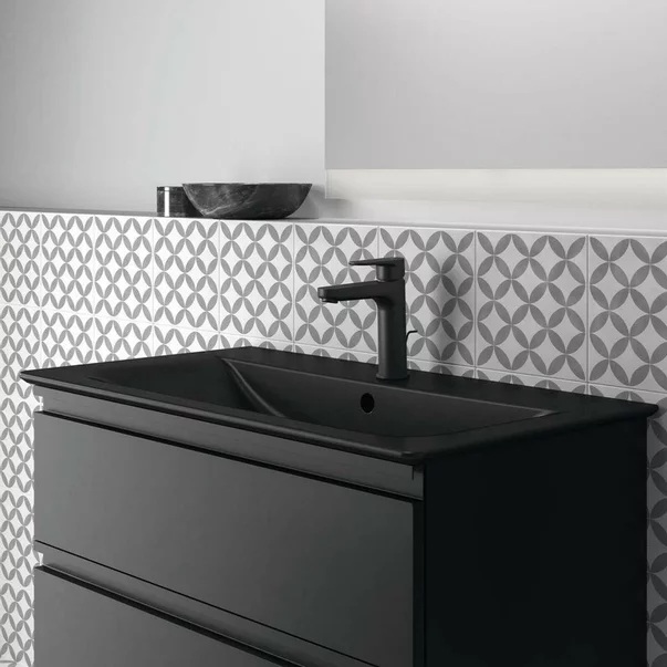 Lavoar pe mobilier Ideal Standard Connect Air 84x46 cm negru mat [5]