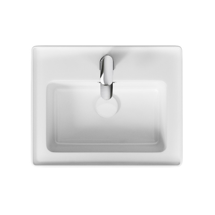 Lavoar pentru mobilier Cersanit Crea, 50 cm, tehnologie Rockelite, rezistent la impact, alb [3]