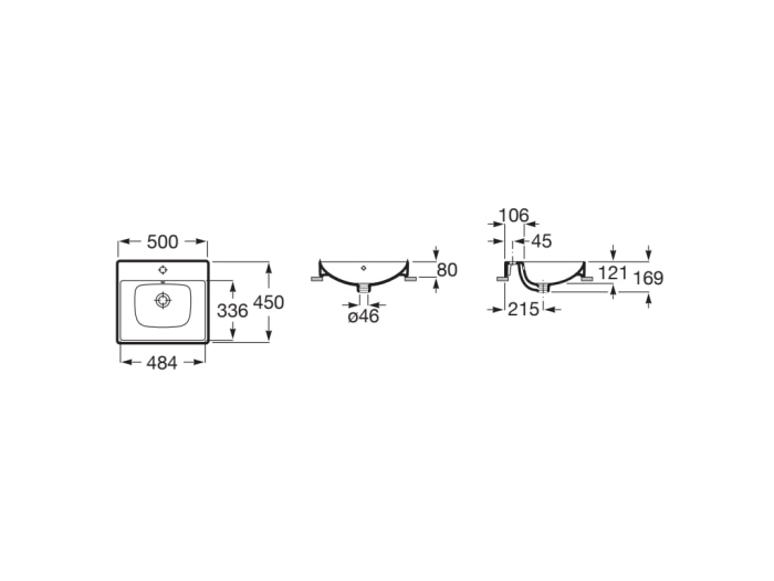Lavoar Roca A32768L000, Ona, montaj pe blat, preaplin, zona montaj interior, elemente fixare ascunse, alb [2]