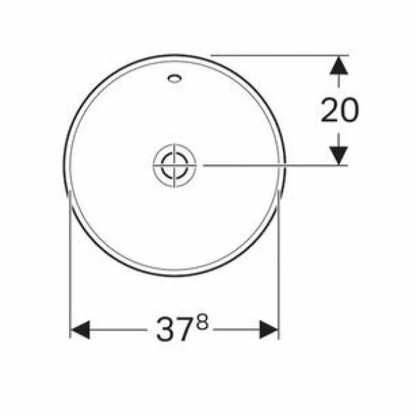 Lavoar semiincastrat Geberit Variform rotund cu preaplin 40 cm [4]