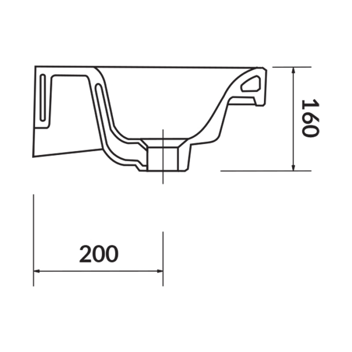 Lavoar slim pentru mobilier, Cersanit, Moduo, 50 x 35 cm, alb [4]