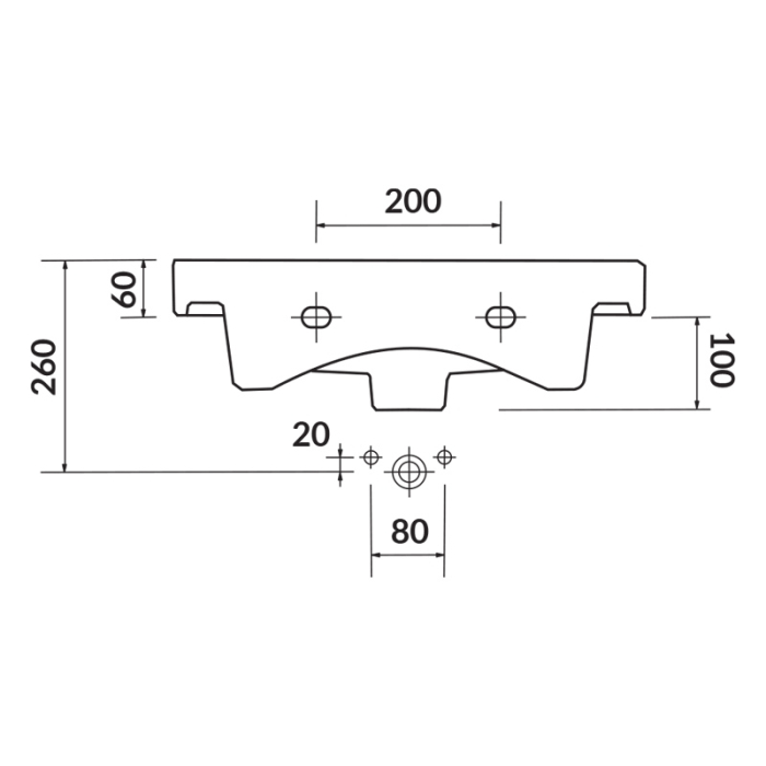 Lavoar slim pentru mobilier, Cersanit, Moduo, 50 x 35 cm, alb [3]
