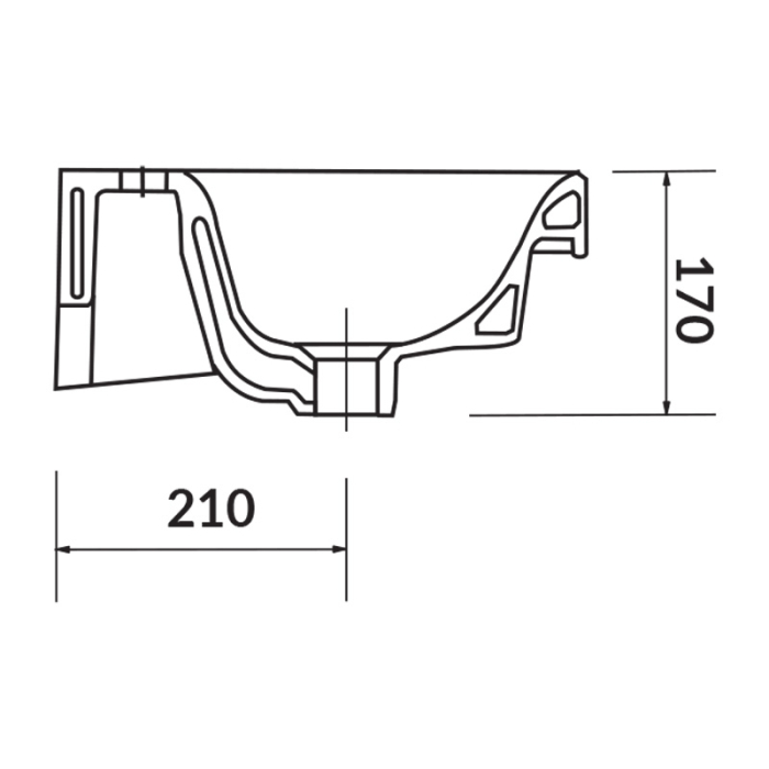 Lavoar slim pentru mobilier, Cersanit, Moduo, 80x38 cm, alb [4]