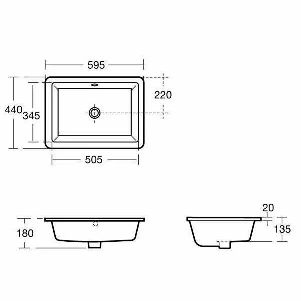 Lavoar sub blat Ideal Standard Strada 59.5x43.5 cm [2]