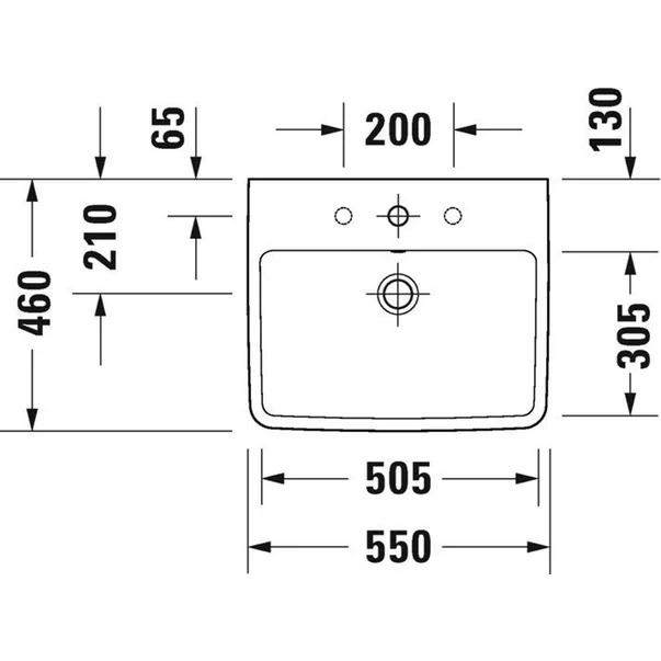 Lavoar suspendat alb Duravit No.1 55 cm [2]