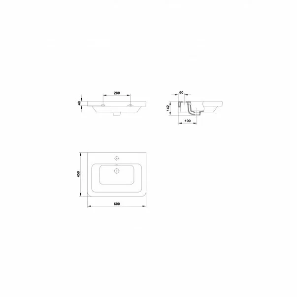 Lavoar suspendat Gala Street Square 60x45 [3]
