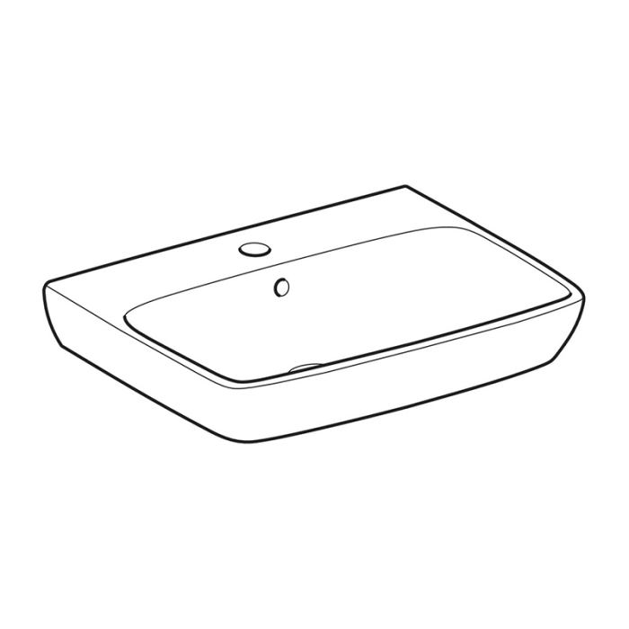 Lavoar suspendat, Geberit, Selnova Square, 60 cm, alb [2]