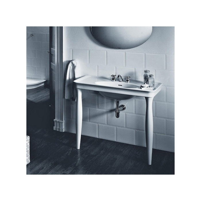 Lavoar suspendat Hatria Dolcevita, 100 cm, portelan sanitar, set fixare inclus, alb [3]