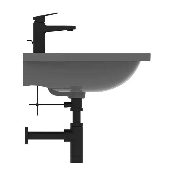 Lavoar suspendat Ideal Standard i.life B gri lucios 61 cm cu orificiu baterie si preaplin [8]