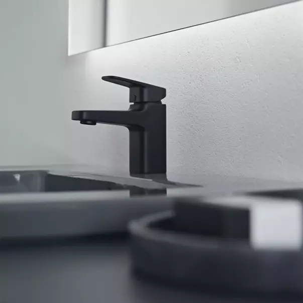 Lavoar suspendat Ideal Standard i.life B gri lucios 81 cm cu orificiu baterie si preaplin [4]