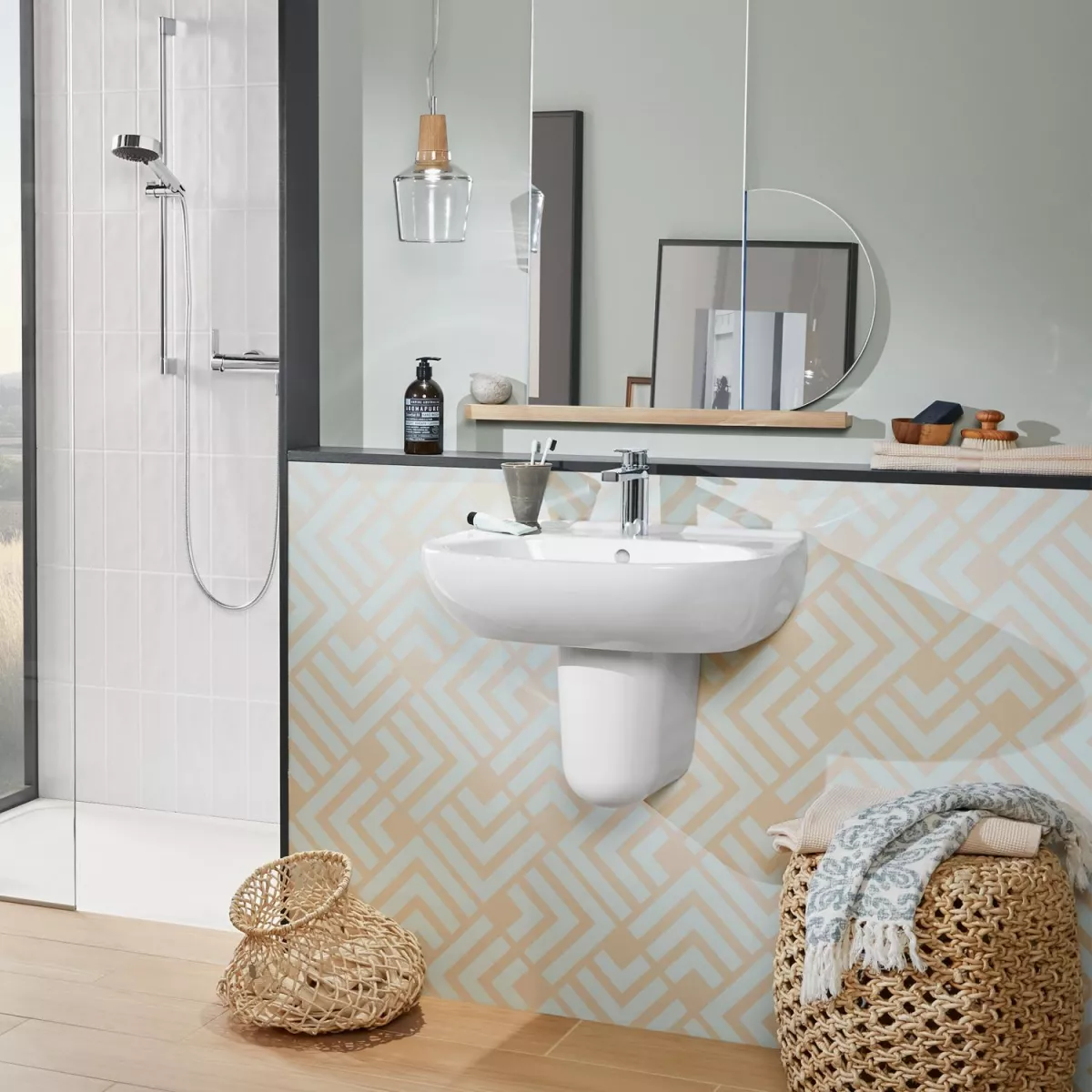 Lavoar Villeroy & Boch O.Novo, montare pe perete, 600 x 490 mm, alb, 51606001 [7]