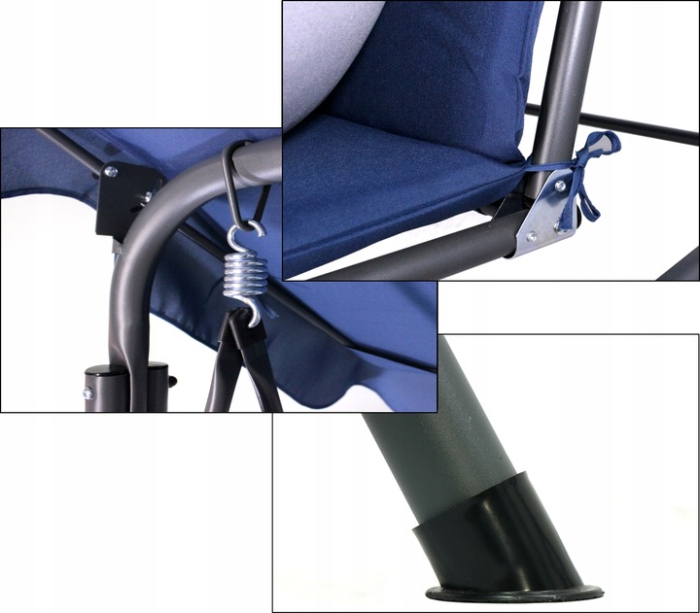 Leagan balansoar gradina Alghero, 3 locuri, 220kg, albastru [5]