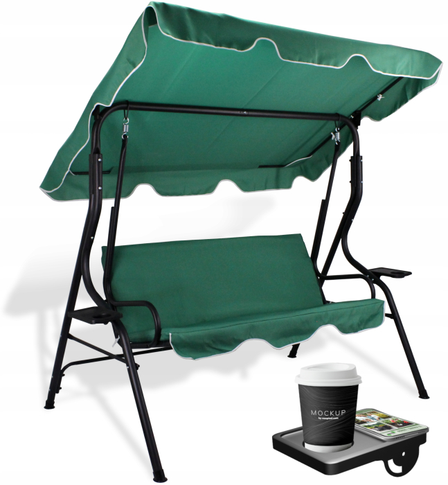 Leagan balansoar gradina Sersimo Modena, 3 locuri, 220kg, verde [6]