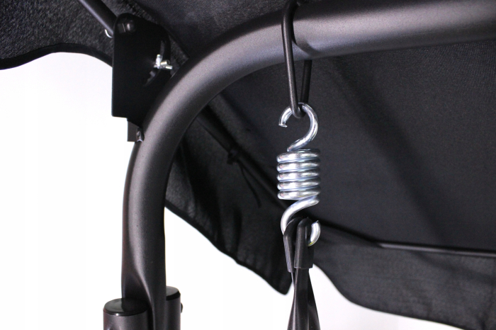 Leagan balansoar gradina Sersimo Trieste, 3 locuri, 220kg, negru [10]