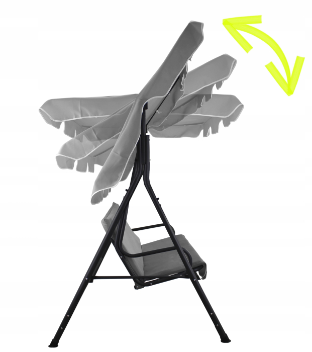 Leagan balansoar gradina Sersimo Vicenza, 3 locuri, 220kg, gri [4]