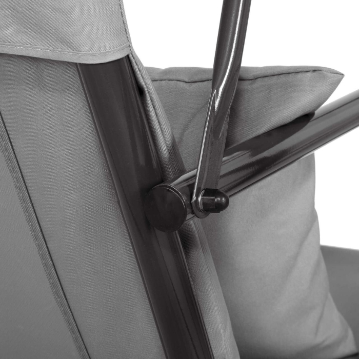 Leagan Balansoar Sersimo Luna GS13S cu Pernite pentru Terasa sau Gradina, 3 locuri, 220kg, gri [7]