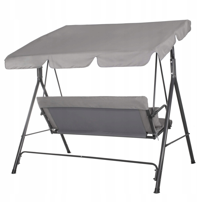 Leagan Balansoar Sersimo Luna GS13S cu Pernite pentru Terasa sau Gradina, 3 locuri, 220kg, gri [3]