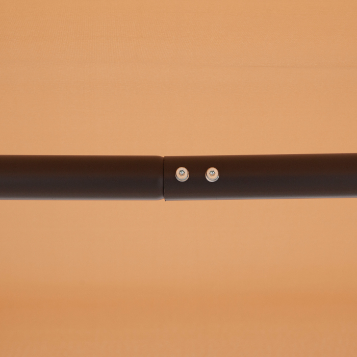  Leagan de gradina cu 3 locuri, copertina, sezut respirabil si cadru din otel, bej [9]