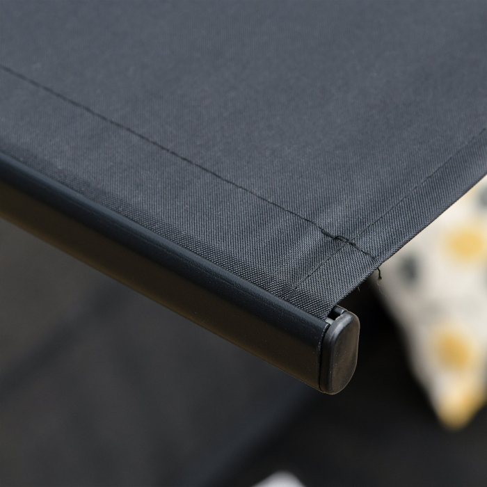  Leagan de Gradina cu 3 Locuri cu Acoperis Parasolar Reglabil Negru 172x110x155cm [9]