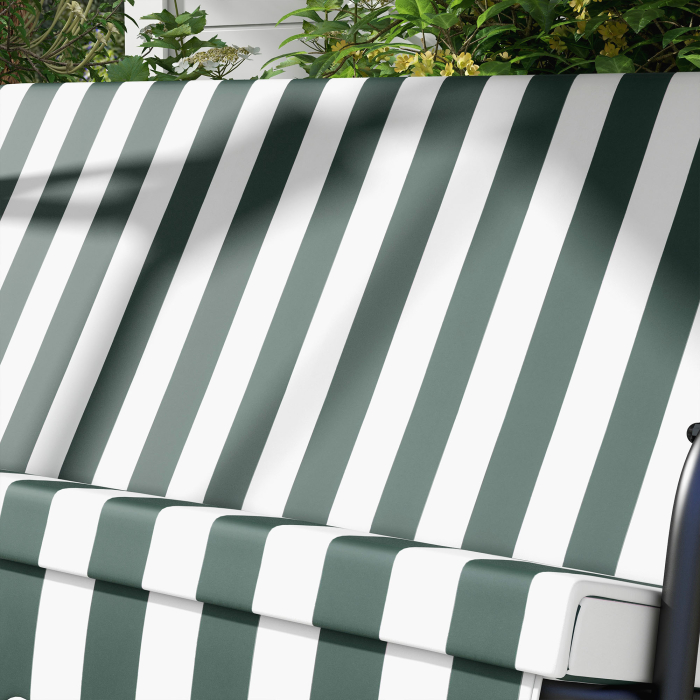  Leagan de Gradina cu 3 Locuri si Parasolar Basculant, 172×110×153 cm, Verde [9]