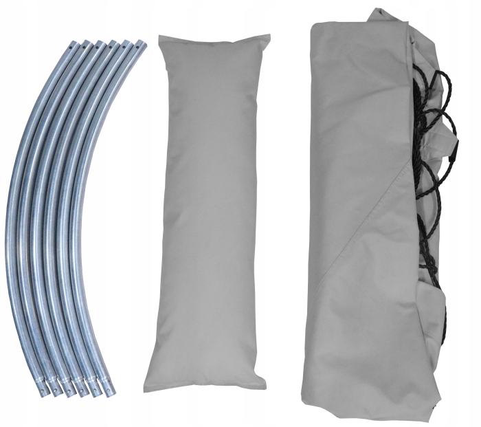 Leagan de gradina XXL Sersimo, suspendat tip pat, 150cm, gri [3]