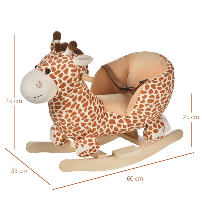  Leagan din lemn in forma de girafa, 60x33x45 cm [3]