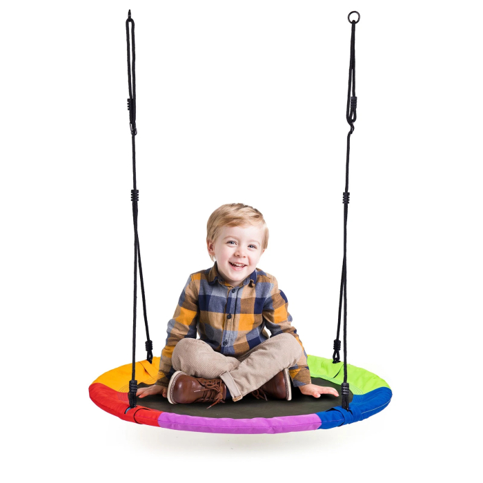 Leagan gradina tip cuib, diametru 100 cm, reglabil pe inaltime, maxim 150 kg, multicolor [5]