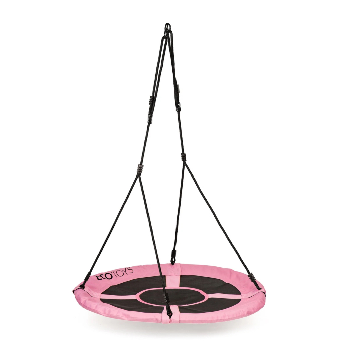 Leagan gradina tip cuib, diametru 100 cm, reglabil pe inaltime, maxim 150 kg, roz [3]