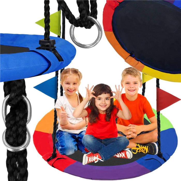 Leagan tip cuib 100cm, inaltime reglabila, 150 kg, Multicolor [2]