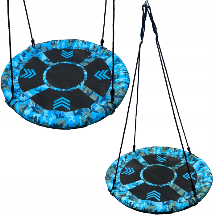 Leagan tip cuib Camuflaj 100cm, inaltime reglabila, 150 kg, Albastru Negru [5]