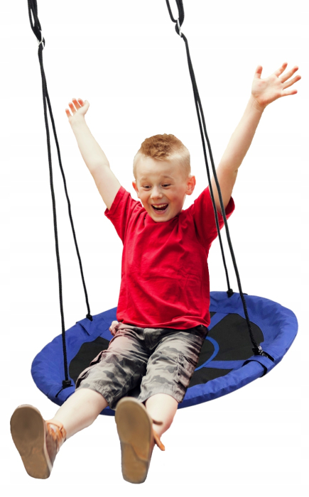 Leagan tip cuib Sersimo G-Line, 100cm, inaltime reglabila, 150 kg, Albastru Negru [5]