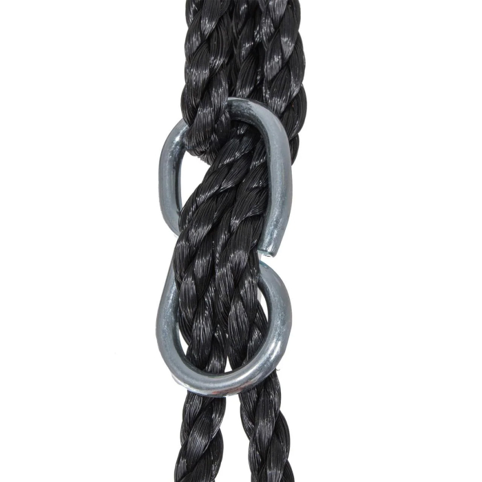 Leagan tip cuib D100 cm, cadru otel galvanizat 25 mm, franghii 10 mm, inaltime reglabila 1.4-1.9 m, max 150 kg, portocaliu negru [4]