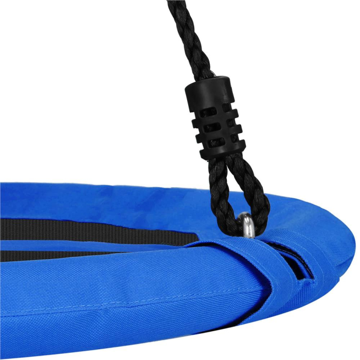 Leagan tip cuib Sersimo NS24, diametru 110cm, inaltime reglabila, pentru exterior, sarcina 150 kg, Albastru Negru [17]