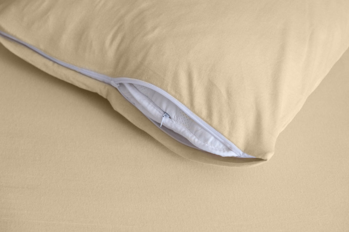 Lenjerie Brius de Vara Pike 2 Persoane, 100% Bumbac, 160x200, Calitate Premium, Crem [4]