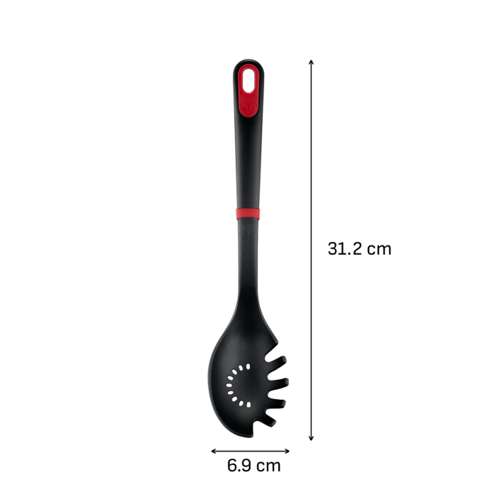 Lingura pentru paste Tefal Ingenio+ K1980234, plastic, rezistenta la temperaturi inalte, compatibilitate cu masina de spalat vase, negru & rosu [10]