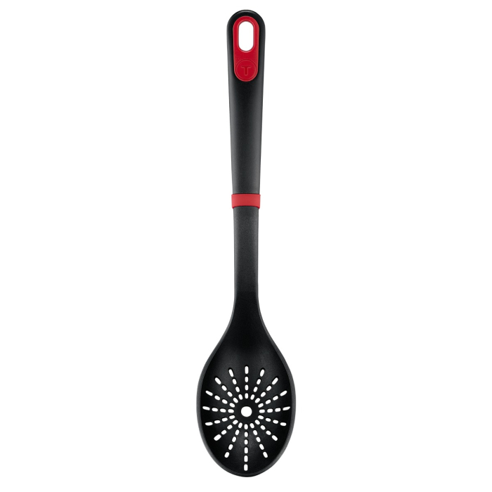Lingura pentru strecurat Tefal Ingenio K1980634, rezistenta la temperaturi inalte, compatibilitate cu masina de spalat vase, plastic, negru & rosu [7]