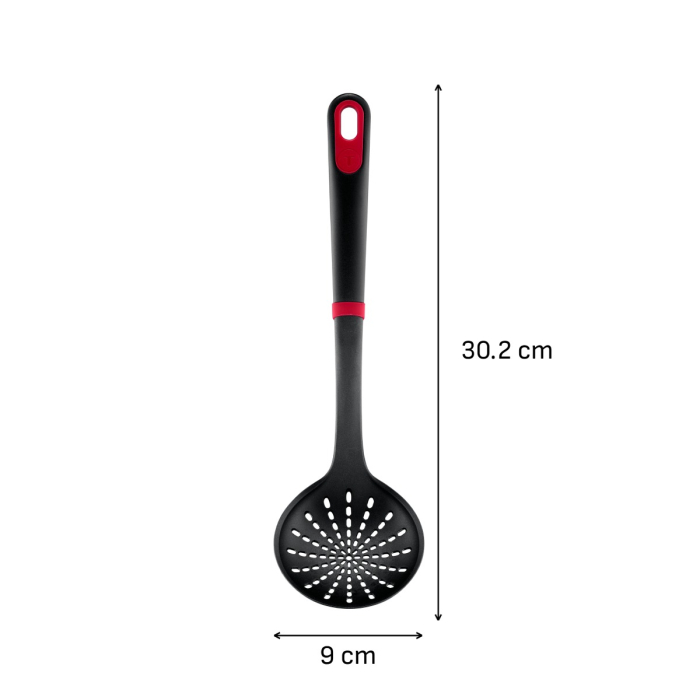Lingura pentru strecurat Tefal Ingenio+ K1984334, rezistenta la temperaturi inalte, compatibilitate cu masina de spalat vase, plastic, negru & rosu [9]