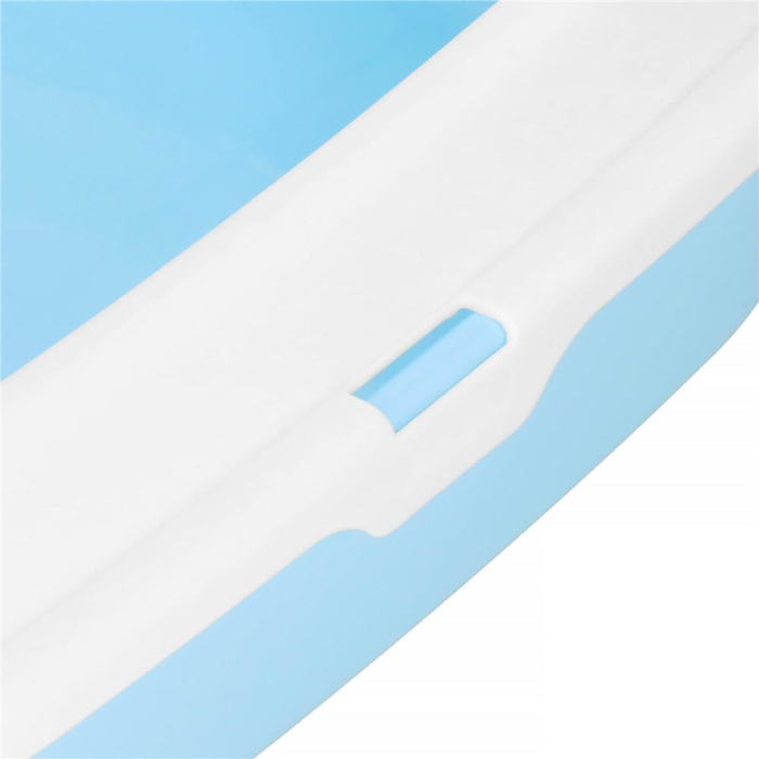 Litiera pisici lopatica plastic pp montaj simplu 2 piese, 40x33x11 cm, design compact, albastru alb [16]