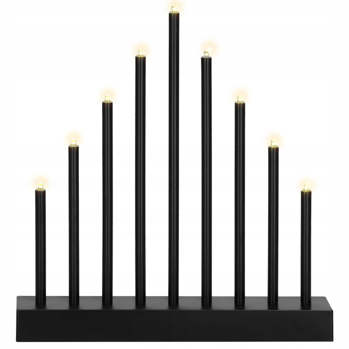 Lumanari decorative de Craciun, 9 becuri tip LED, culoare negru [14]